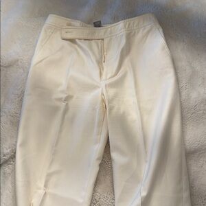 Ellen Tracy Cream Straight Leg Pants